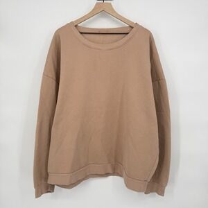 Nuuds Sz 3XL OG Crewneck Sweatshirt Beige Oversized Crewneck Cozy Comfort Top